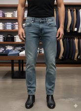 C-K MEN'S DARK WASH STRAIGHT FIT DENIM JEANS